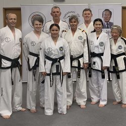 Master Burn visit - with Black Belts